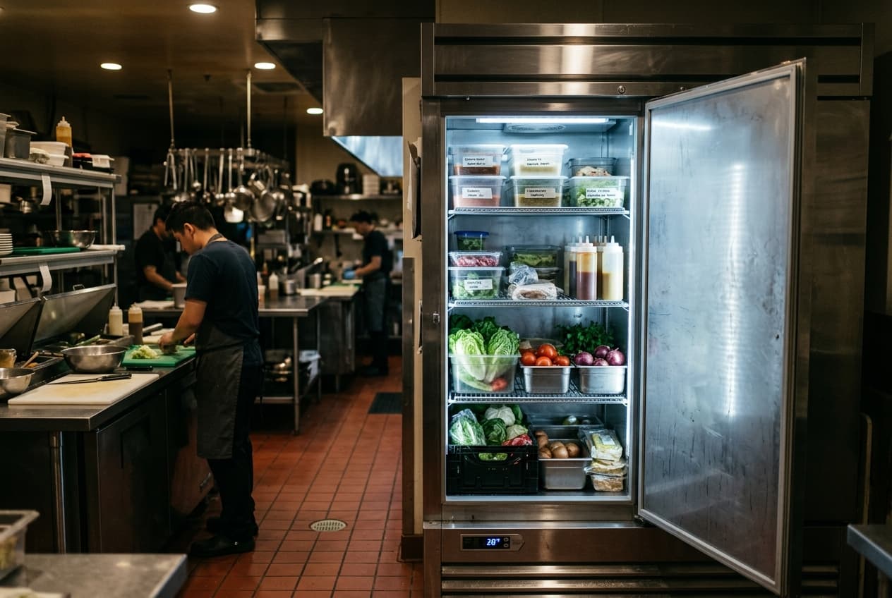 True Refrigeration reach-in unit in a New York City commercial kitchen