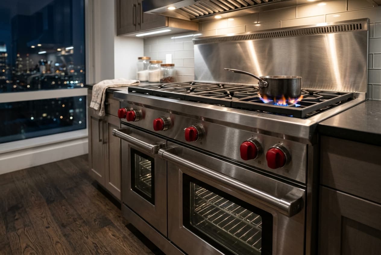Wolf cooking appliance in a NYC kitchen
