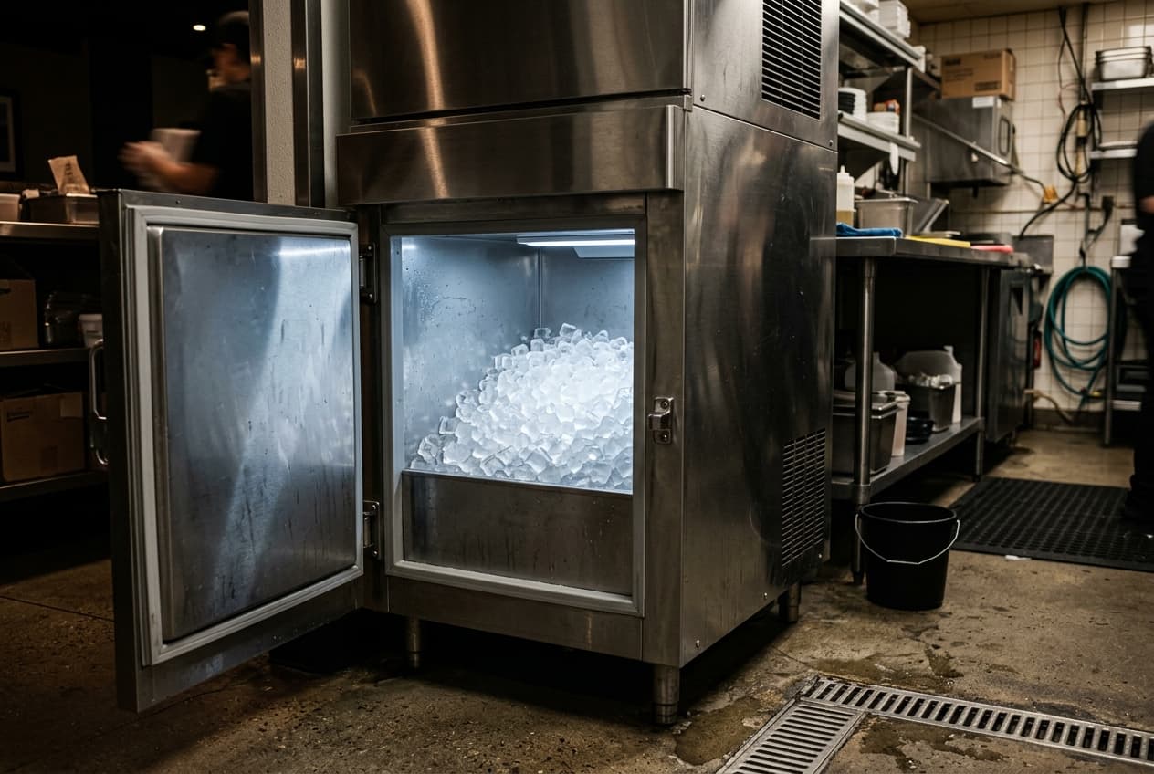 Manitowoc commercial ice machine in a New York City kitchen